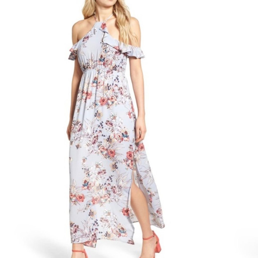 Nordstrom Cold Open Shoulder Floral Dress, Size XS